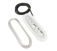 Ausla Luz Subacuática para Barcos, Resistente Al Agua IP68, Foco Marino de 6 LED para Yates y Lanchas a Motor, 12V-24VDC con Cable Largo (RGB)