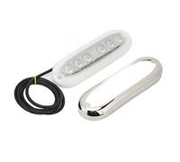 Ausla Luz Subacuática para Barcos, Resistente Al Agua IP68, Foco Marino de 6 LED para Yates y Lanchas a Motor, 12V-24VDC con Cable Largo (luz blanca)