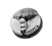 Ausla Mandril de Torno, Autocentrado Manual de 3 Mordazas de 63 Mm para Carpintería y Torneado de Metales