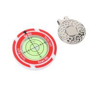 Ausla Marcador de Bolas de Sujeción/Soporte de Golfhut de Alta Precisión Nivel de Burbujas Redondas de Golf Portátiles, Diseño Duradero para Profesionales de Golf (Rojo Verde)
