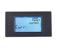 Ausla Medidor de CC Multifunción Medidor de Corriente de Voltaje ABS Pantalla LCD 6.5 a 100V 100A 10000W de Frecuencia de Potencia con Retroiluminación Restablecimiento de Alarma para Usuarios de