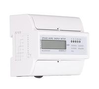 Ausla Medidor de Energía, ABS Medidor de Potencia Trifásico 3 X 220 V 380 V 50 Hz 3 X 15 60 A LCD Montaje en Riel DIN Monitor de Uso en Tiempo Real para Submedición Gestión de Energía Electricistas