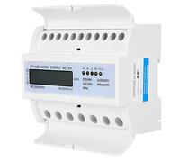 Ausla Medidor de Energía de Riel LCD Medidor Trifásico Cobre y Plástico 3 X 230 V 400 V 3 X 5 100 A Instalación en Riel DIN para Monitoreo de Energía de CA 50 Hz por Parte de Electricistas