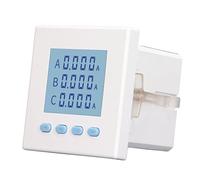 Ausla Medidor de Energía Digital Trifásico, ABS Retardante de Llama Medidor de Potencia Inteligente AC220V 5A Pantalla LCD ±0.5% de Precisión para Distribución de Subestaciones Monitoreo de Energía de