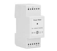 Ausla Medidor de EnergíA Inteligente ABS WiFi Medidor de Electricidad AC90 A 250 V con 2 Abrazaderas CT de 200 A Aplicación de Seguimiento de KWh en Tiempo Real Monitoreo Remoto para Uso en la Red