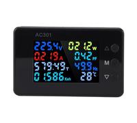 Ausla Medidor de Voltaje de CA ABS PC Medidor de Energía Digital 50 A 300 V 0 A 20 A Pantalla LCD Monitor de Temporizador de Frecuencia de Energía para Uso Eléctrico de Fábrica de Taller en el Hogar