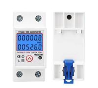 Ausla Medidor Eléctrico Medidor de Energía Monofásico Digital 230V 50Hz con Retroiluminación Pantalla KWh Reiniciable 80A Nivel 1 para Usuarios de Paneles de Taller en el Hogar Monitoreo de Voltaje