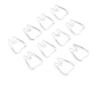 Ausla Metal Paper Clips, 100pcs Cute Tooth Shape Mini Decorative Clips for Office School Crafts and File Management