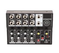 Ausla Mezclador de 8 Canales Mezclador de Sonido Portátil de de Hierro con Batería de 1200 MAh Salida de 4 V Reverberación de 12 Ms a 200 Ms Bajo Ruido para Karaoke Podcast Studio Uso en
