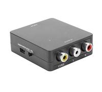 Ausla Mini Convertidor a AV, Caja Convertidora ABS 1080P Adaptador a con Interruptor NTSC PAL Plug and Play para HDTV VHS VCR Grabadora de DVD (Black)