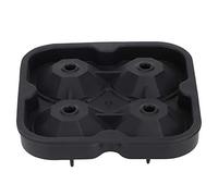 Ausla Molde para Cubitos de Hielo con 4 Ranuras, Silicona de Grado Alimenticio, Máquina para Hacer Helados Creativa, Flexible y Apto para Lavavajillas para Cocina Doméstica y Uso en Fiestas (Black)