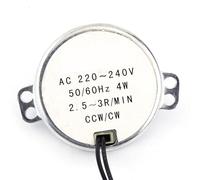 Ausla Motor síncrono de 220-240 V CA Motor de engranaje 4 W Bajo consumo Alto par Bajo nivel de ruido CW/CCW para ventilador eléctrico Mecanismo de ventilación Calentador