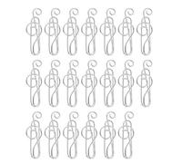 Ausla Nota Musical, 20Pcs Suministros de Artesanía en Metal Creativos para Modelar, Organiza Documentos con Materiales de Manualidades para Uso en Oficina y Hogar (SILVER)