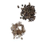 Ausla Opos de 100 Piezas con Lavadoras, Sujetadores de Latón para Costura de Bricolaje, Elaboración, Proyectos Decorativos de álbumes de Recortes, Accesorios de Manualidades de Cuero, Ideal para (6MM)
