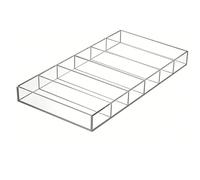 Ausla Organizador de Gafas de Sol de Acrílico, Bandeja Transparente de Exhibición de Gafas de Sol de 6 Ranuras, Estuche de Almacenamiento de de 14,17 X 7 X 1,18 Pulgadas para Tocador, Mostrador,