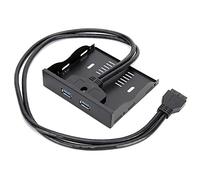 Ausla Panel Frontal de Disquete USB3.0, Concentrador USB Multifuncional con Transferencia y Carga de Datos Rápidas para Placas Base de PC, Se Adapta a Espacios de Disquete