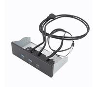 Ausla Panel Frontal USB de 5.25 Pulgadas, 2 Puertos USB A, 1 Puerto Type C, Panel de Extensión para Unidades ópticas de 20 Gbps con Cables Type C de 0.6 M y A de 0.8 M para PC.