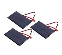 Ausla Panel Solar 3pcs DC 6V 1W, Módulo de Energía Solar Polysilicon para Proyectos de Cargador de Bricolaje