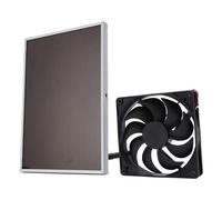 Ausla Panel Solar de 5W con Ventilador de 6 Pulgadas, Kit de Ventilación Rápida Portátil con Energía Solar para Vehículos, Uso en el Tablero del Coche, Hogar y Dormitorio