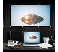 Ausla Pantalla de Portátil, Tela Sintética, Tecnología sin Pliegue, Tamaños de 60 a 12 Pulgadas, Ideal para Películas Al Aire Libre y Configuración de Cine en Casa (120 Pulgadas)