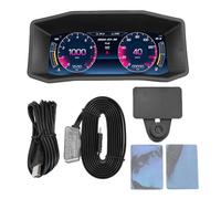 Ausla Pantalla HUD para Auto con GPS Velocímetro e Inclinómetro y Conexión OBD II, 12 Opciones de Idioma, para Vehículos con Proyección en el Parabrisas