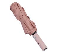 Ausla Paraguas Portátil con Ventilador, Plegable, Totalmente Automático, para Lluvia y Sol, con Tela Adhesiva Negra, 10 Varillas, 3,7 V, 300 MAh, para Viajeros, Adultos, Día Soleado y Lluvioso (PINK)