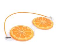 Ausla Parche para los Ojos, Máscara para los Ojos de Gel de PVC, Compresa Fría, Máscara para Dormir, 7 X 2,8 Pulgadas, para Viajes, Oficina, Uso Doméstico, con Bloqueo de Luz, Alivio del Frío (Limón)