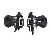 Ausla Pedales de Ejercicio Pedales de Bicicleta de Aleación de Aluminio con Correas de Clip para los Dedos Husillo de 9 16 Pulgadas Reemplazo Ajustable Antideslizante para Bicicletas Estáticas