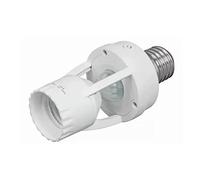 Ausla Portalámparas con Sensor de Movimiento E27, Tiempo de Retardo de 10-300 S, Rango de Detección de 6 M, Sensor de Infrarrojos, Control Automático de Lámparas para Sótano, Garaje,