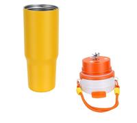 Ausla Portátil, 900ml Recargable Aislado | Vaso exprimidor inalámbrico USB-C, batería de 4000mAh, doble pared de acero inoxidable, trituración de hielo para batidos