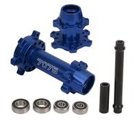 Ausla RC Motorcycle Wheel Hex Hubs, Aluminum 7075 Front & Rear Hex Hub Set Drive Adapters for LOSI 1/4 Promoto MX Electric Motorcycle (BLUE)