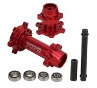 Ausla RC Motorcycle Wheel Hex Hubs, Aluminum 7075 Front & Rear Hex Hub Set Drive Adapters for LOSI 1/4 Promoto MX Electric Motorcycle (rojo)