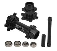 Ausla RC Motorcycle Wheel Hex Hubs, Aluminum 7075 Front & Rear Hex Hub Set Drive Adapters for LOSI 1/4 Promoto MX Electric Motorcycle (BLACK)