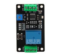 Ausla Relé Temporizador de Retardo, Interruptor Temporizador de Bloqueo Automático Ajustable para Control DC 5V 12V 24V, Perfecto para Automatización del Hogar y Aplicaciones Industriales (DC24V)