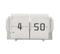 Ausla Reloj Despertador Flip, Botón Mecánico de Switch Azul, Carga Tipo C, 12 Horas para Sala de Estar, Sala de Estudio, Oficina. (White)