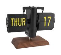 Ausla Reloj Digital Retro de Flip Vintage Mecánico de 12 Horas, Reloj de Escritorio con Auto Flip, Batería Incorporada de 2600mAh, Carga Tipo C para Decoración de (Escarchado)