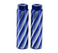 Ausla Reposapiés para Bicicleta de Montaña, Estriberas Traseras para Bicicleta de Aleación de Aluminio, 1 par, 10x2.8cm, for Ciclismo y de Montaña (Blue)