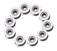 Ausla Rodamiento de Bolas de Garganta en V Ranurado V624ZZ, Polea de Acero en Miniatura, 4 x 13 x 6 mm, para Guía Lineal