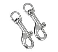 Ausla Snap Hook, 2pcs 316 Clips de Buceo de Acero Inoxidable de Acero Inoxidable Ganchos de Snap Snap Hooks Giratorios 360 ° Palgar del Pulgar Cargado de Resorte para el Collar de