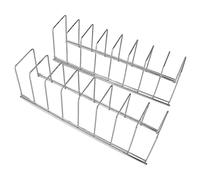 Ausla Soporte para Platos y Vajilla de Acero Inoxidable, Organizador de Tapas y Tazones, 2 Piezas, Escurreplatos para Mesa de Cocina