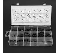 Ausla Surtido de Anillos de Retención de Metal, 225 Piezas, Juego de Anillos de Presión Externos Internos, 18 Tamaños, Caja Resellable para Reparación de Automóviles, Maquinaria Pequeña, Entusiastas