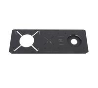 Ausla Tablero para Mesa de Camping, Placa de Mesa de Camping de Acero Inoxidable con Ranura de Conexión Rápida, 4 Orificios, Expansión de 0,5 Unidades para Estufa de Disco, Configuración de