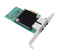 Ausla Tarjeta de Red PCIe de 10 GB, Tarjeta de Red PCB PCIe 3.0 X4 Dual RJ45, Controlador X550AT2, 100 M a 10 GbE, SR IOV PXE Jumbo Frame, para Servidores, Estaciones de Trabajo, Centros de Datos
