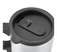 Ausla Taza Calefactora de Viaje de 12 V, Taza de café de Acero Inoxidable para Coche Eléctrico, 450 Ml, con Aislamiento Al Vacío, a Prueba de Fugas para Conductores, Viajes por Carretera, Camping