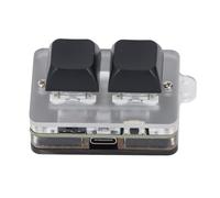 Ausla Teclado Macros de 2 Teclas, Acrílico USB C con Interruptor Azul Retroiluminado RGB, Macros Programables y Juegos