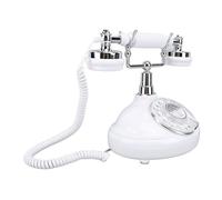 Ausla Teléfono Rotatorio de Estilo Clásico, Teléfono de Mesa con Cable e Interruptor de Timbre, Decoración Vintage Funcional para Sala o Dormitorio
