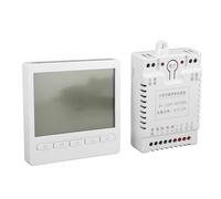 Ausla Termostato Inalámbrico ABS LCD Controlador de Temperatura 220 V RF Montaje en Pared con Retroiluminación Alimentado por Batería para Calefacción Refrigeración Uso en Invernadero de 41 a 113