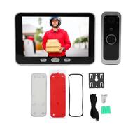 Ausla Timbre con Vídeo Inalámbrico de 5 Pulgadas, Pantalla HD 1080P con Detección de Movimiento y Audio Bidireccional, Batería Recargable, Funciona con la Aplicación Tuya Smart