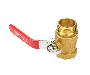 Ausla Válvula de Bola de Tubería de Latón, Conector de Manguera de Rosca Macho y Hembra DN25 Junta de Compresión de 1 Pulgada, Accesorio de Cierre de Agua para Conector de Grifo de Plástico de