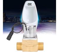 Ausla Válvula Solenoide con Sensor de Urinario de Baño, Construcción de Cobre, Compatible con 6 V, Rendimiento Confiable para Urinarios e Inodoros (B Válvula recta de cobre para urinario (entra y)